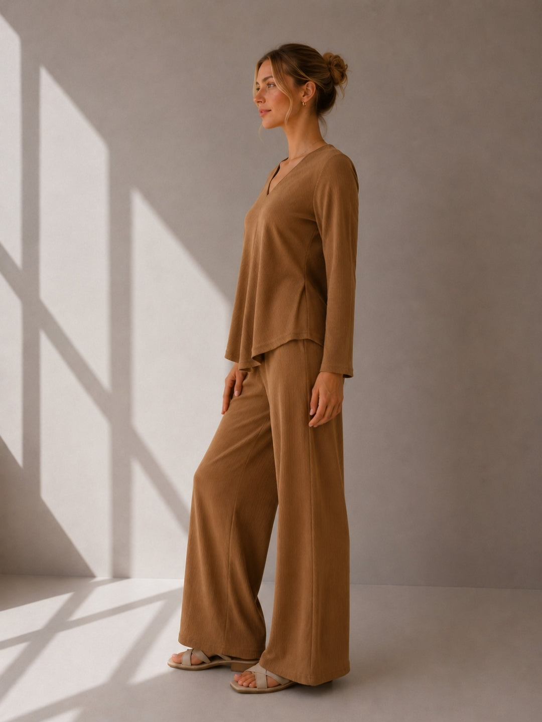 Clobug Women Brown Co-ord Set
