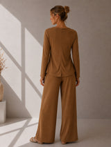 Clobug Women Brown Co-ord Set