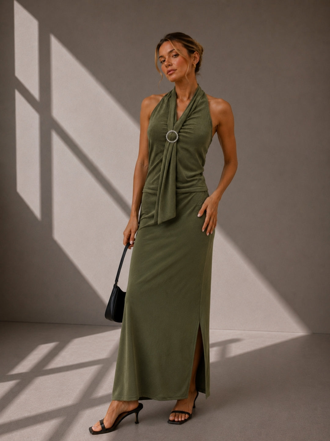Women Green Maxi Dress