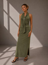 Women Green Maxi Dress