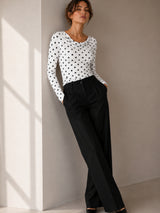 Clobug Women Cowl Neck Printed Mesh Top