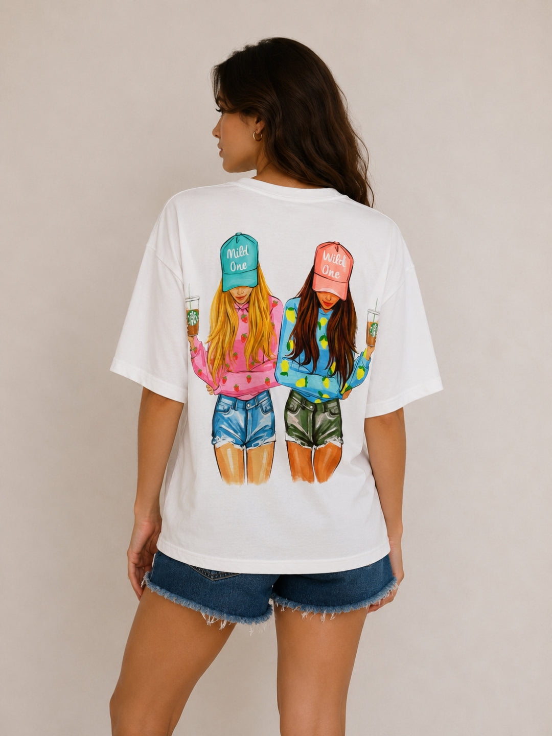 Clobug Women Oversized Graphic Print T-Shirt