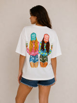 Clobug Women Oversized Graphic Print T-Shirt
