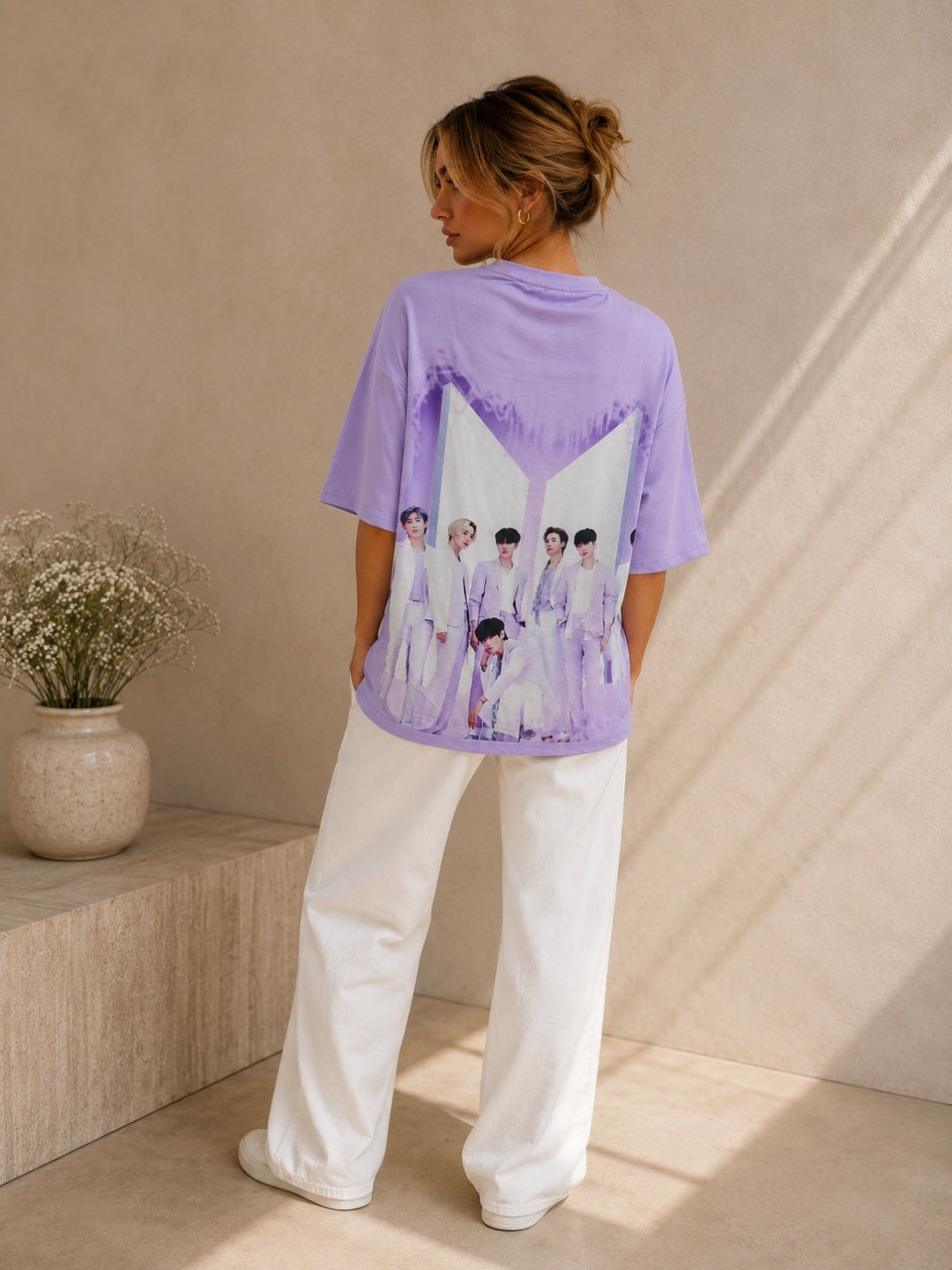Clobug Women Oversized Graphic Print T-Shirt