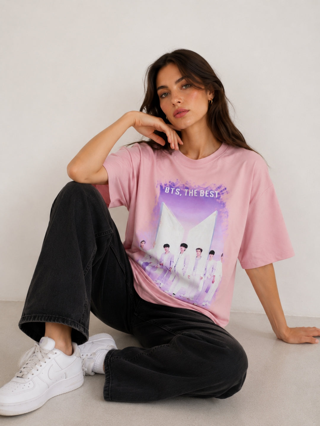 Clobug Women Oversized Graphic Print T-Shirt