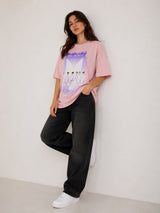Clobug Women Oversized Graphic Print T-Shirt