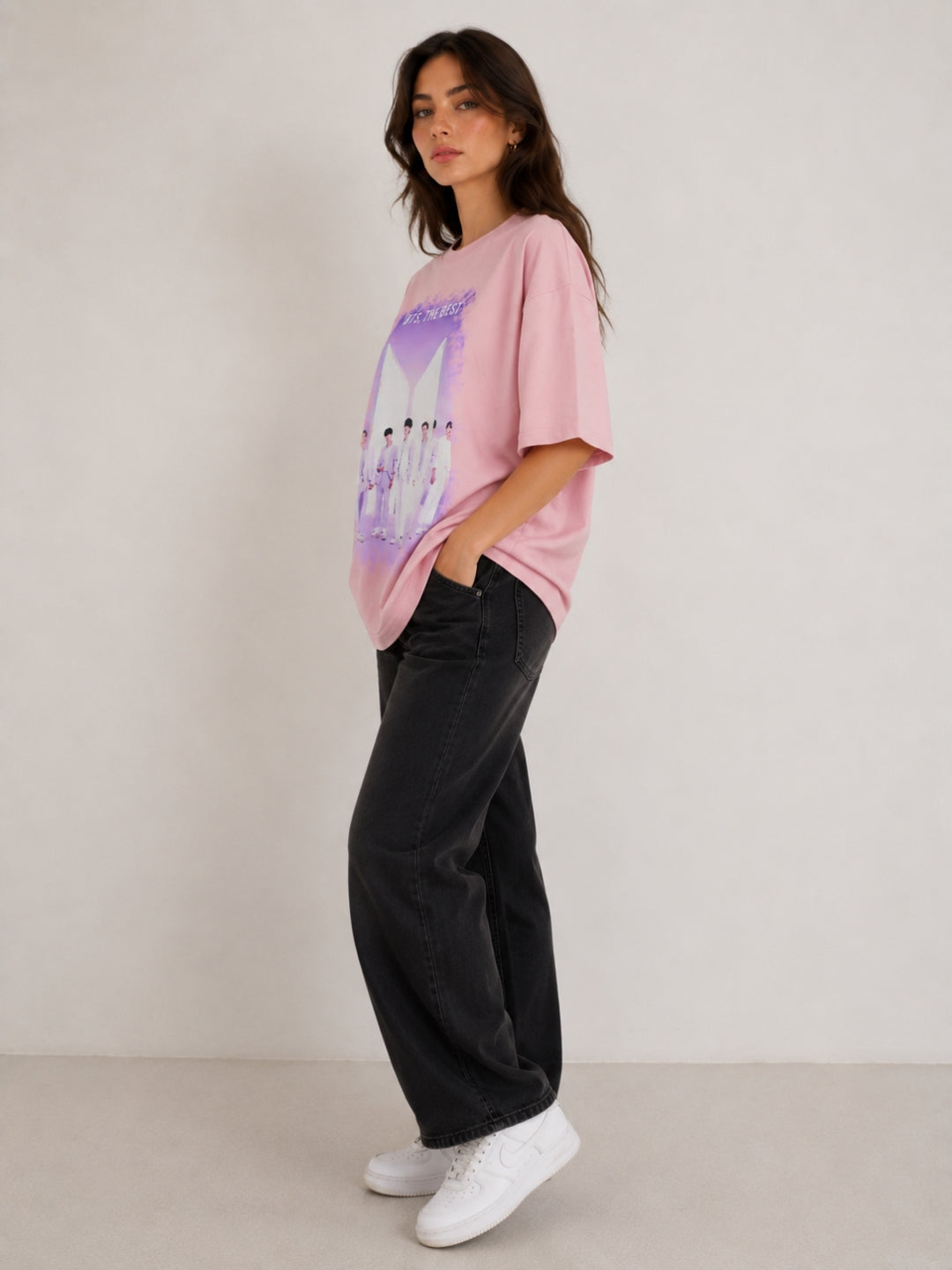 Clobug Women Oversized Graphic Print T-Shirt