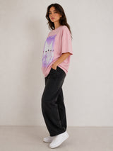 Clobug Women Oversized Graphic Print T-Shirt