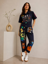 Clobug Women Printed Green Jumpsuit