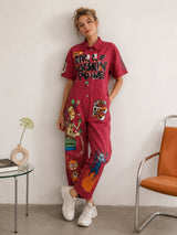 Clobug Women Printed Green Jumpsuit