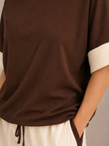 Clobug Women Tshirt & Trouser Colorblock Co-ords Set