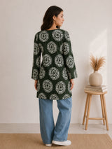 Women's Green Full Sleeve Kurti