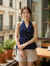 Women's Printed Peplum Top
