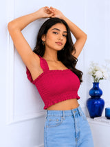Clobug Women's Pink Crop Top