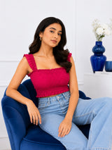 Clobug Women's Pink Crop Top