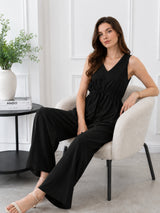 Women's Brown V Neck Co-Ord Set
