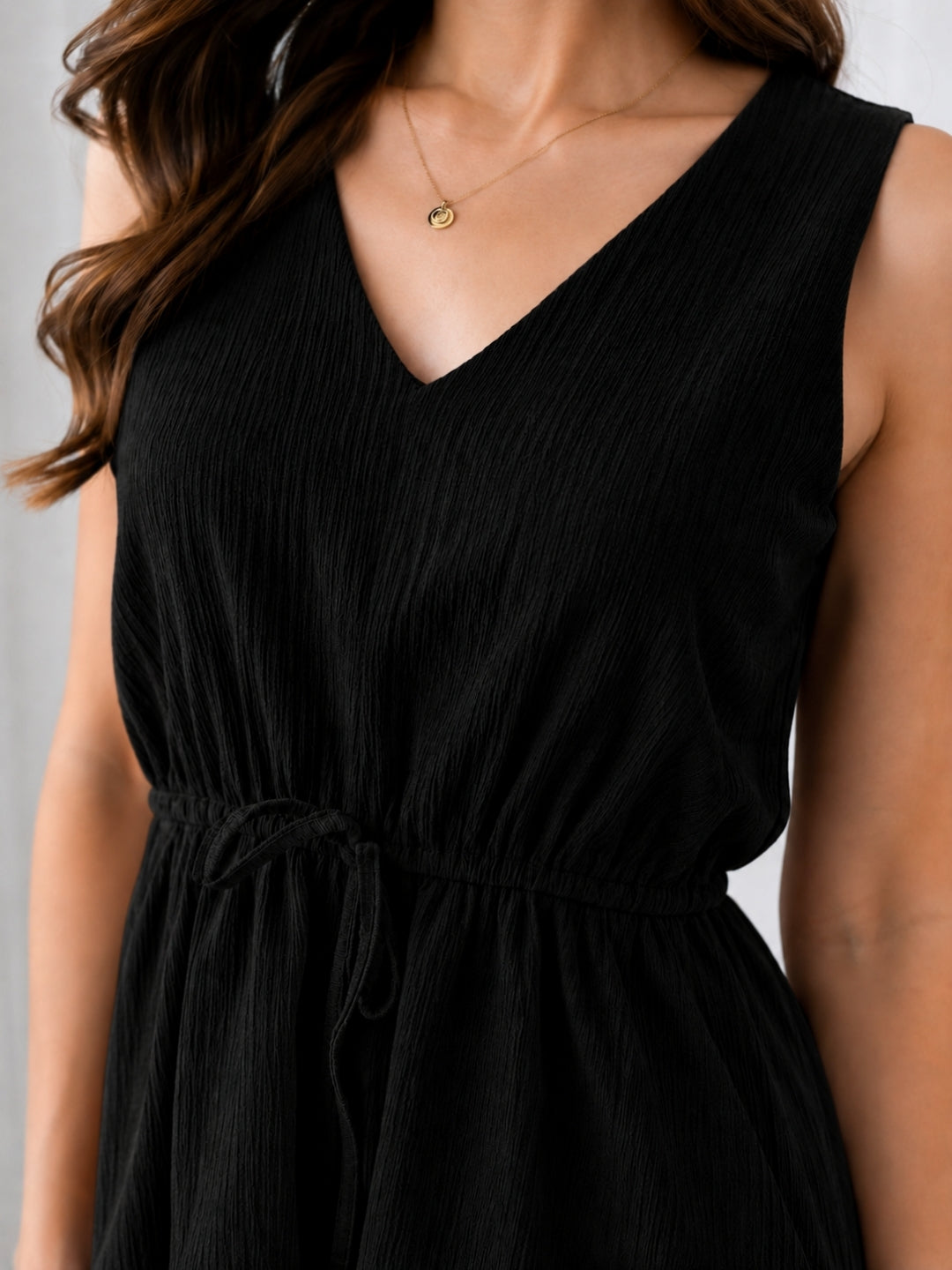 Women's Brown V Neck Co-Ord Set