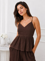 Women's White Sweetheart Neck Co-Ord Set