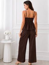 Women's White Sweetheart Neck Co-Ord Set