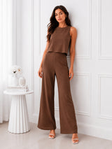 Women's Green Halter Neck Co-Ord Set