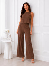 Women's Green Halter Neck Co-Ord Set