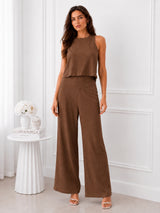 Women's Green Halter Neck Co-Ord Set