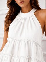 Women's Purple Halter Neck Co-Ord Set