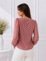Women's Pink Polka Top