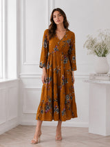 Women Yellow Fit and Flare Dress