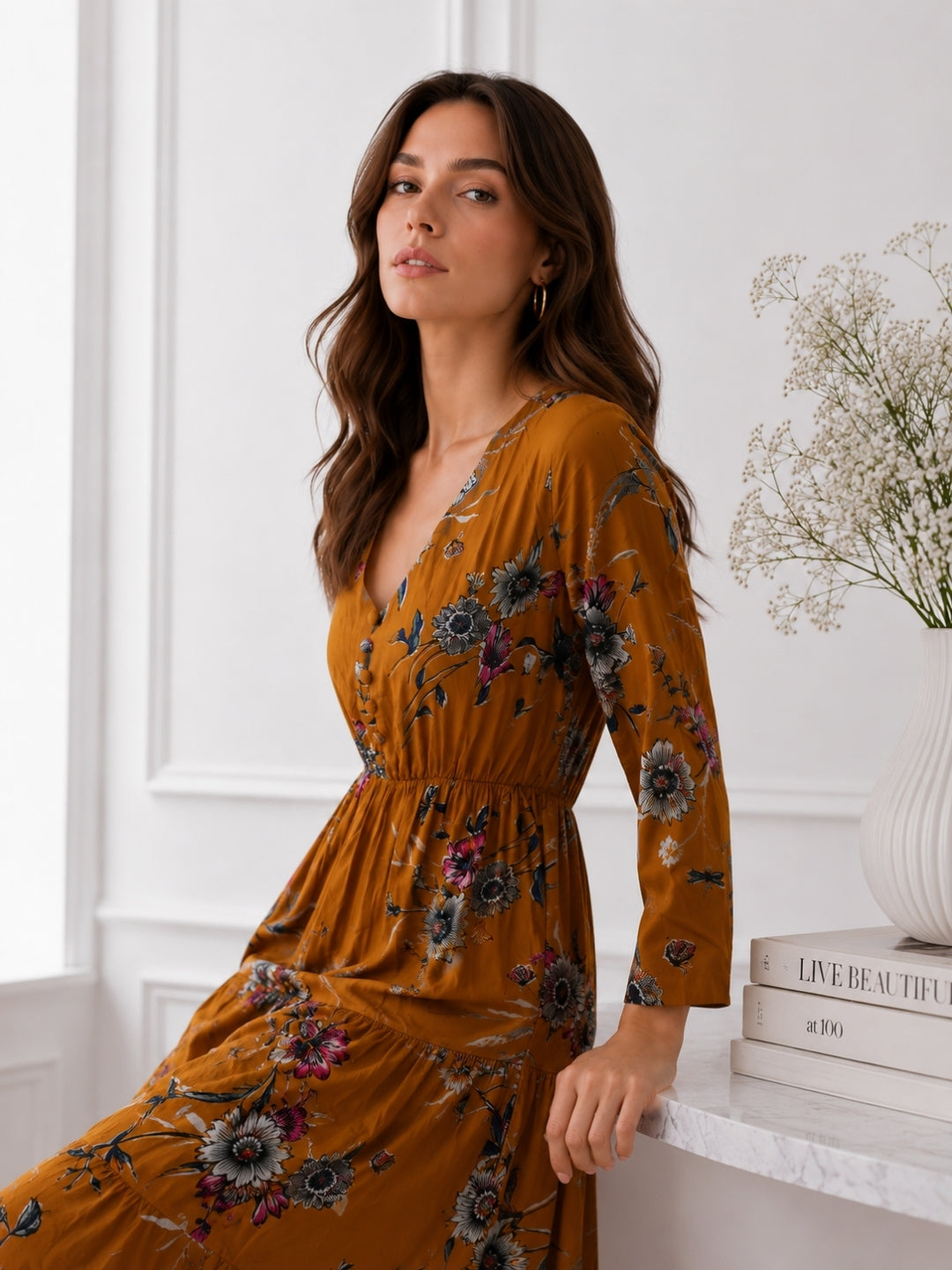 Women Yellow Fit and Flare Dress