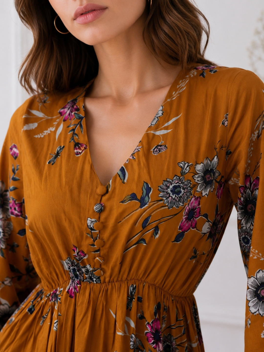 Women Yellow Fit and Flare Dress