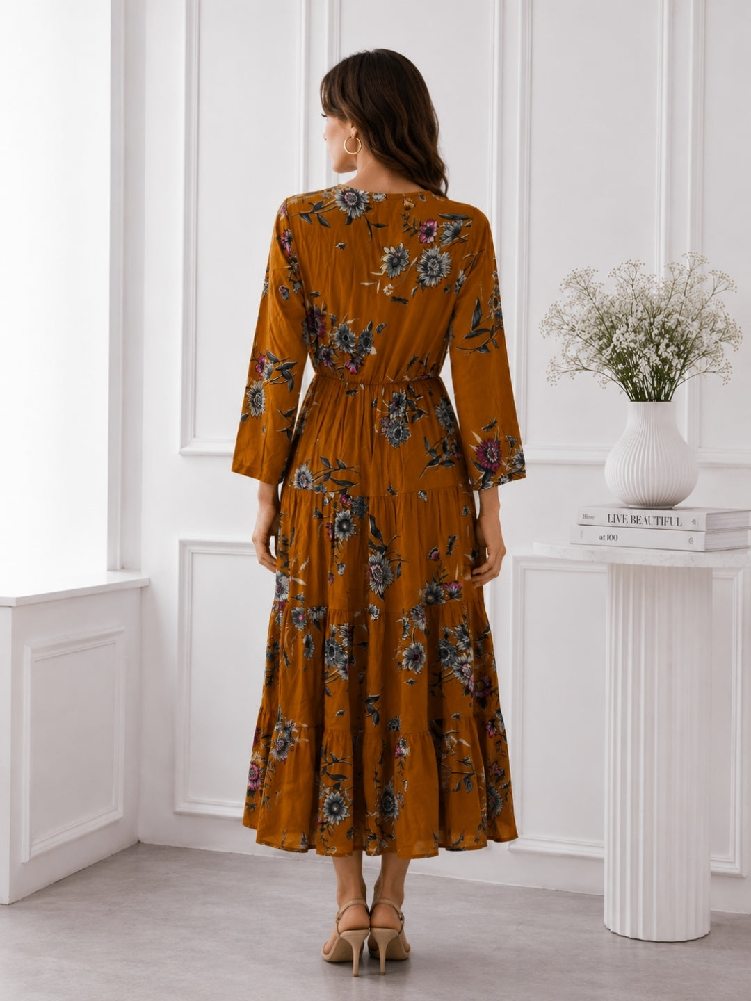 Women Yellow Fit and Flare Dress