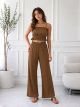 Women's Brown Top And Pant Co-ord Set
