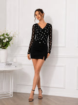 Women's Sheer Slim Fit Printed Top