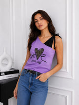 Women's Printed V-Neck Top
