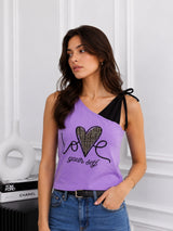 Women's Printed V-Neck Top