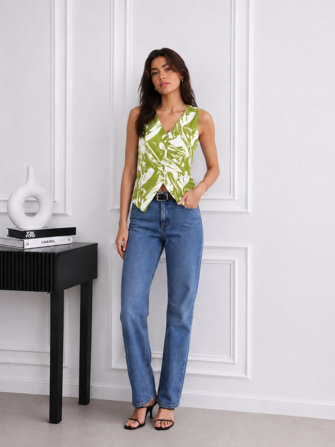 Women's Printed Sleeveless Top