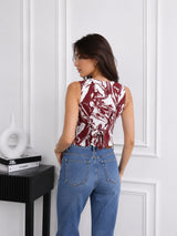 Women's Printed Sleeveless Top