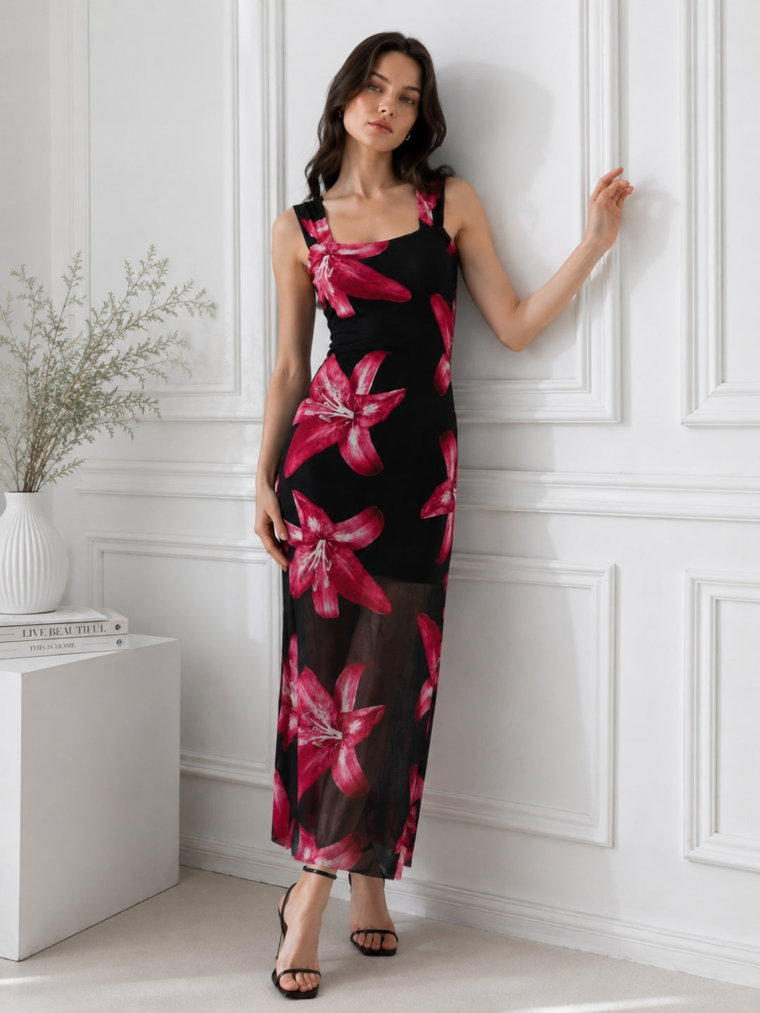 Women Pink Printed Dress