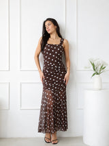 Women Brown Printed Dress