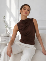 Clobug Women Sleeveless High Neck Top