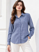 Clobug Women Full Sleeve Linen Shirt