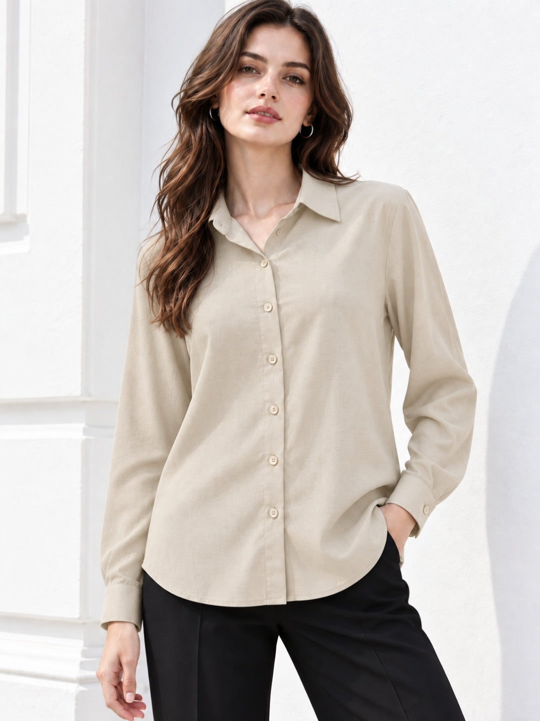 Clobug Women Full Sleeve Formal Shirt