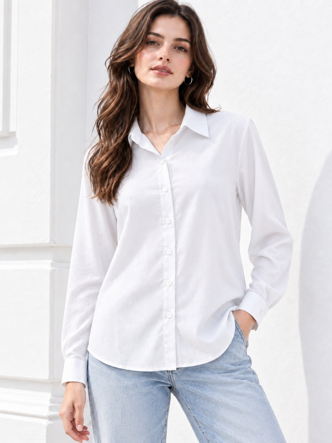 Clobug Women Full Sleeve Formal Shirt