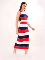 Clobug Red Sleeveless co ord set