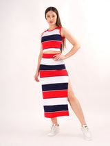Clobug Red Sleeveless co ord set