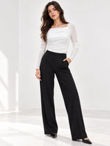 Neted Solid Crop Top