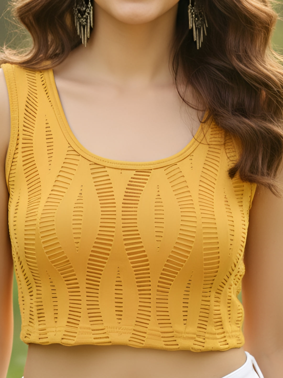 Prited Abstract Crop Top