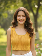 Prited Abstract Crop Top