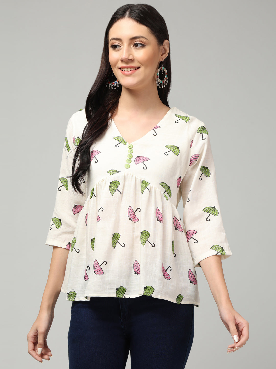 Clobug Women Floral Printed Top